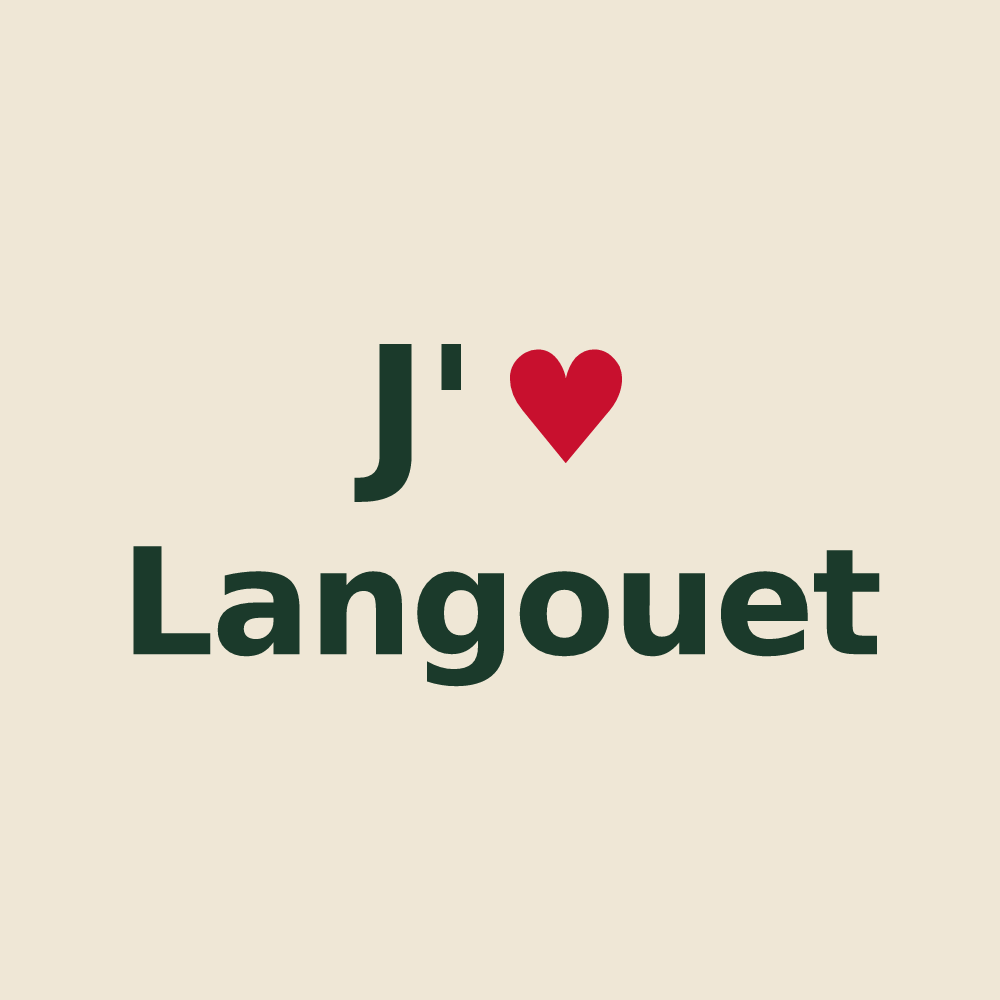 Tote bag personnalisé Langouet — design J'aime Langouet