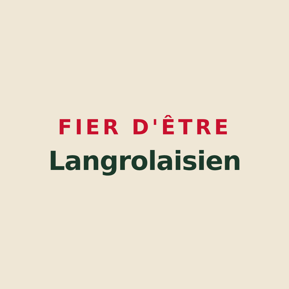 Tote bag « Fier d'être Langrolaisien » — design pour Langrolay-sur-Rance