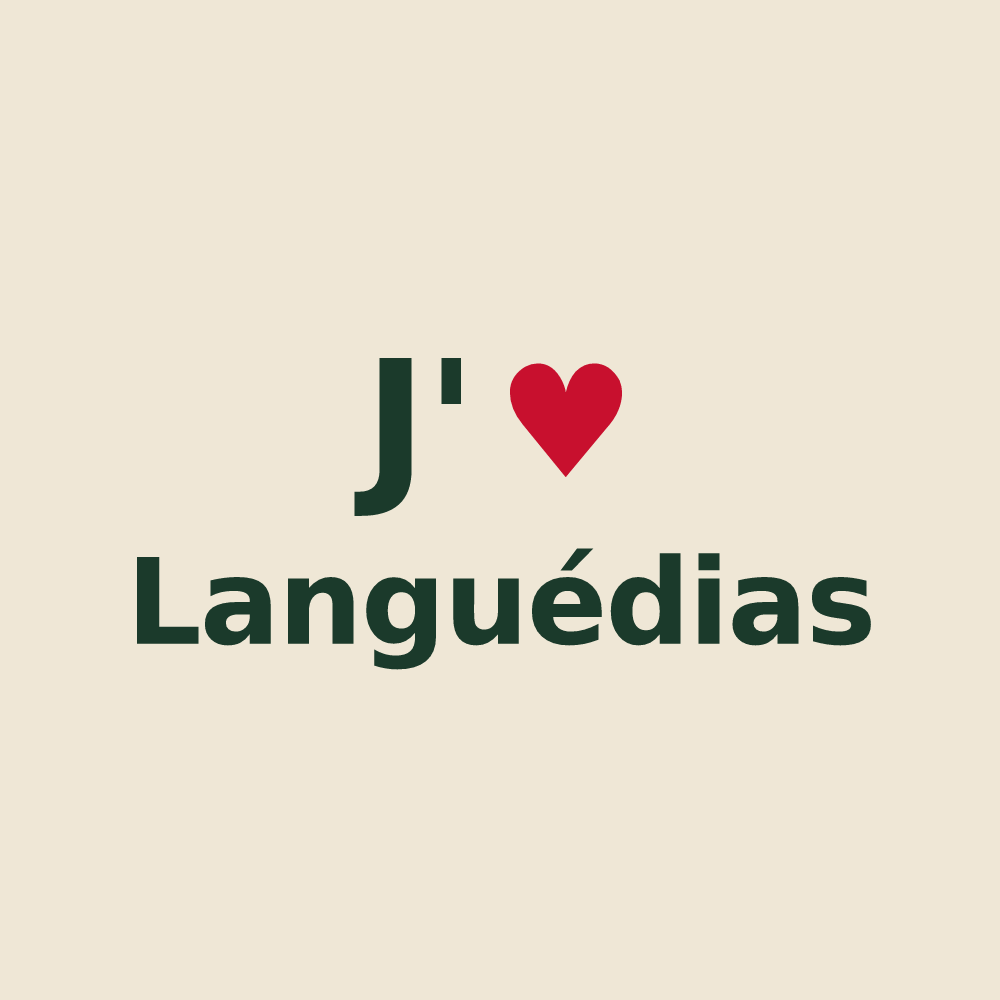 Tote bag personnalisé Languédias — design J'aime Languédias
