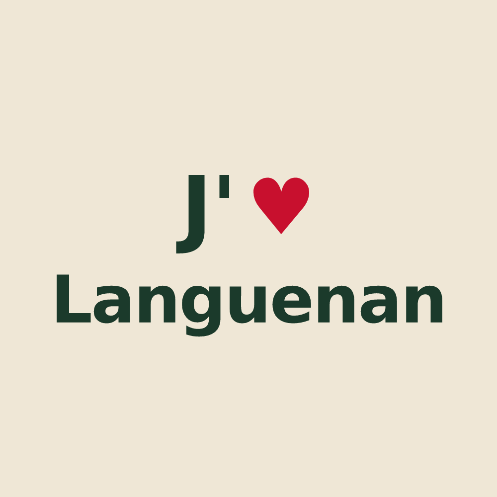 Tote bag personnalisé Languenan — design J'aime Languenan