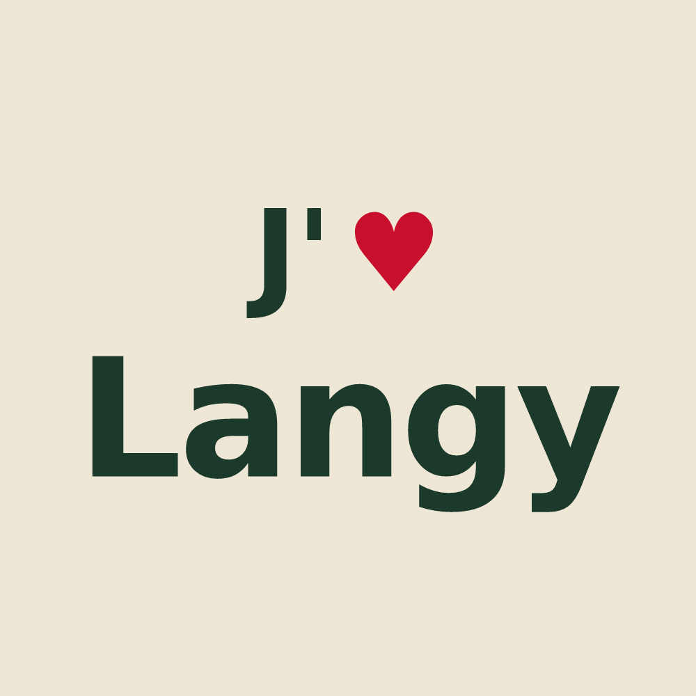 Tote bag personnalisé Langy — design J'aime Langy