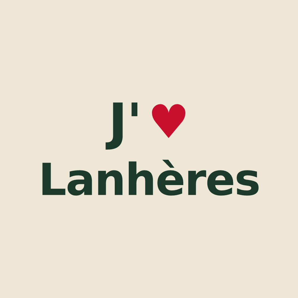 Tote bag personnalisé Lanhères — design J'aime Lanhères