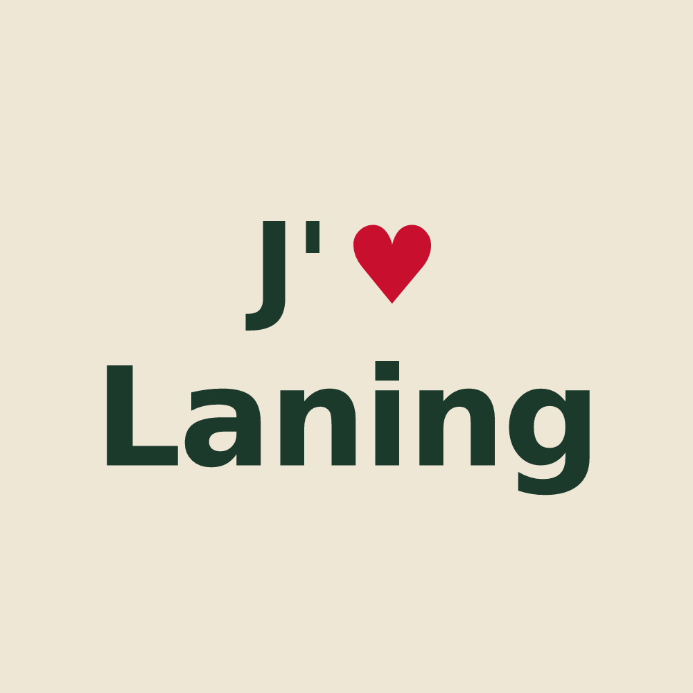 Tote bag personnalisé Laning — design J'aime Laning