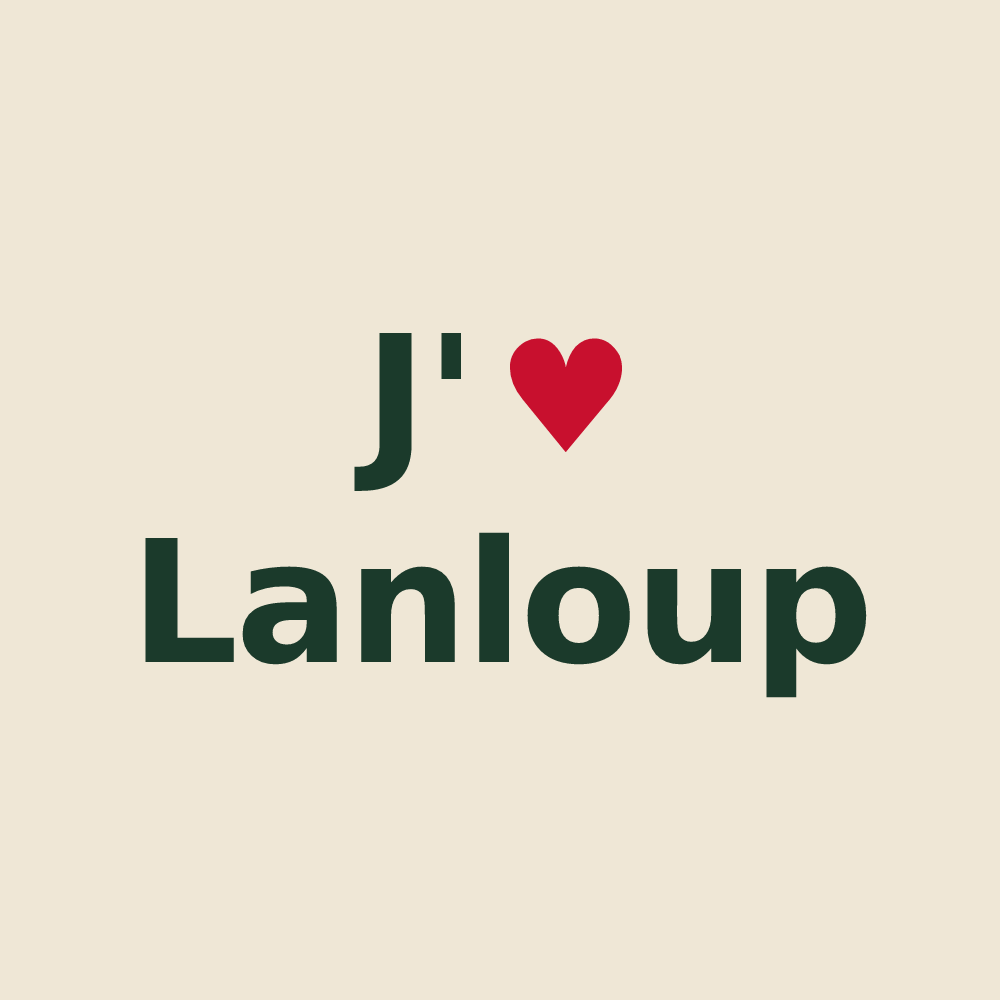 Tote bag personnalisé Lanloup — design J'aime Lanloup