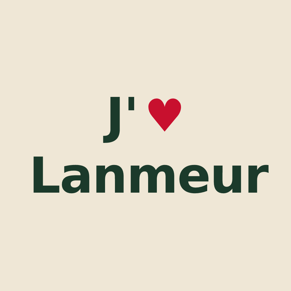 Tote bag personnalisé Lanmeur — design J'aime Lanmeur