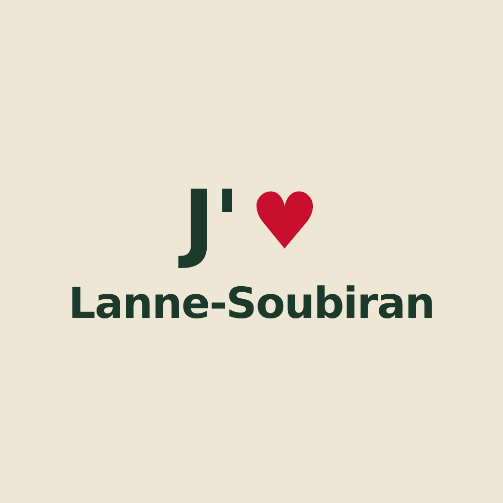 Tote bag personnalisé Lanne-Soubiran — design J'aime Lanne-Soubiran