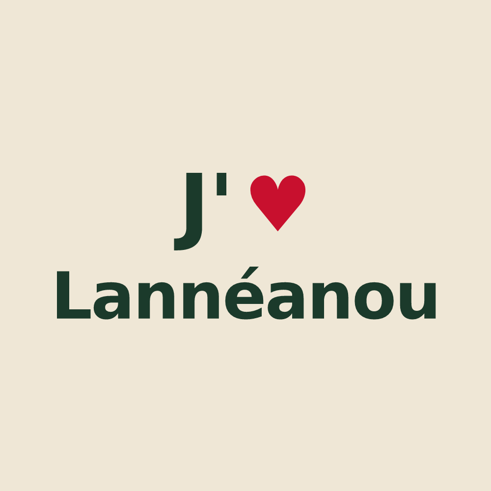 Tote bag personnalisé Lannéanou — design J'aime Lannéanou