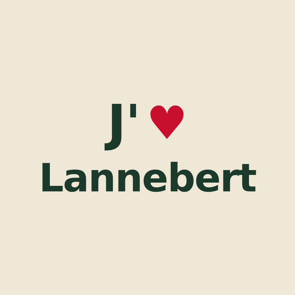Tote bag personnalisé Lannebert — design J'aime Lannebert