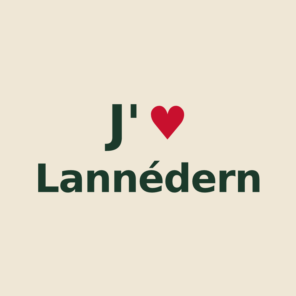 Tote bag personnalisé Lannédern — design J'aime Lannédern