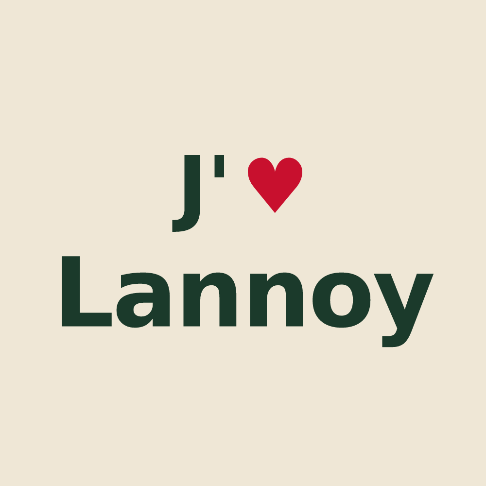 Tote bag personnalisé Lannoy — design J'aime Lannoy