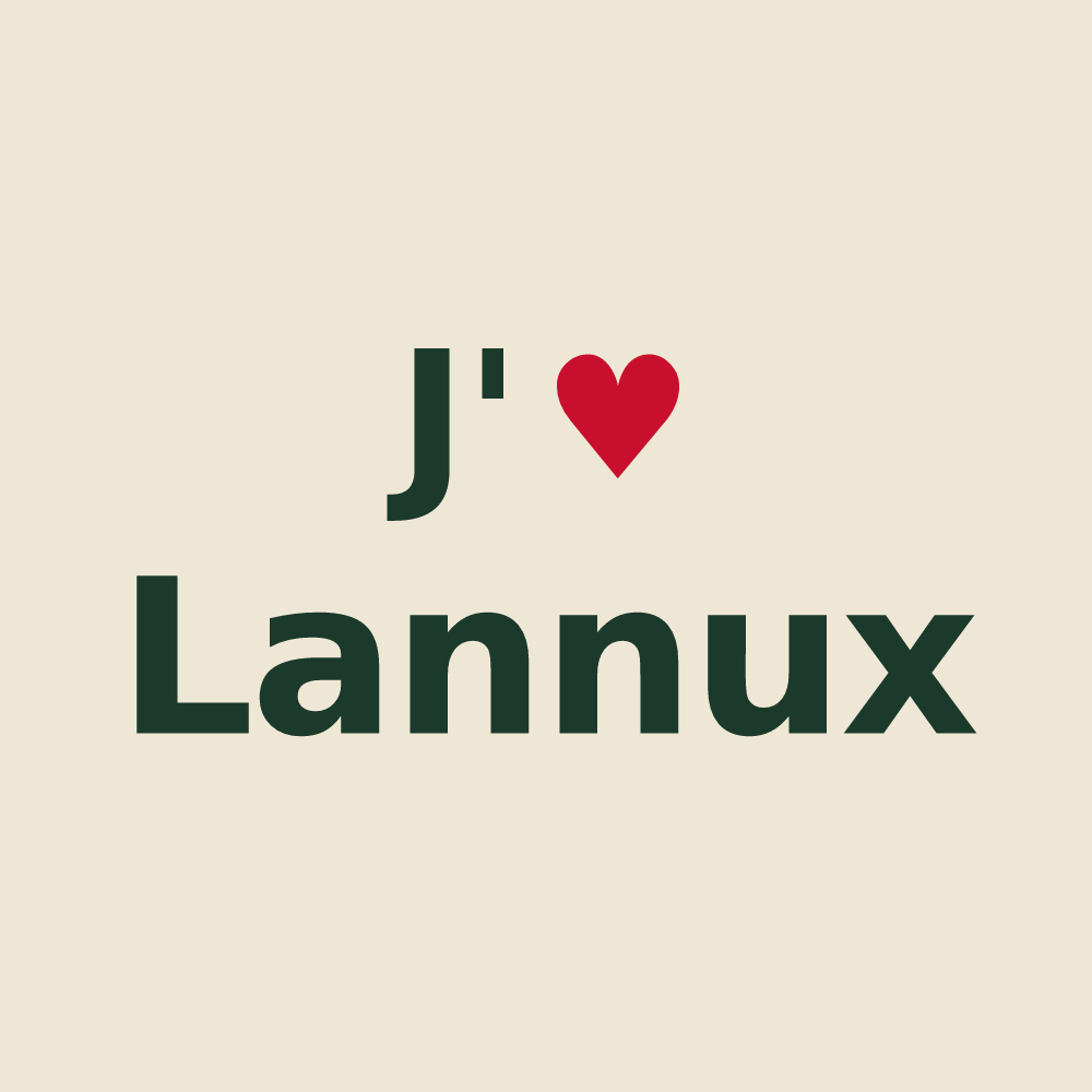 Tote bag personnalisé Lannux — design J'aime Lannux