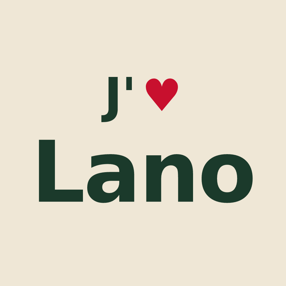 Tote bag personnalisé Lano — design J'aime Lano