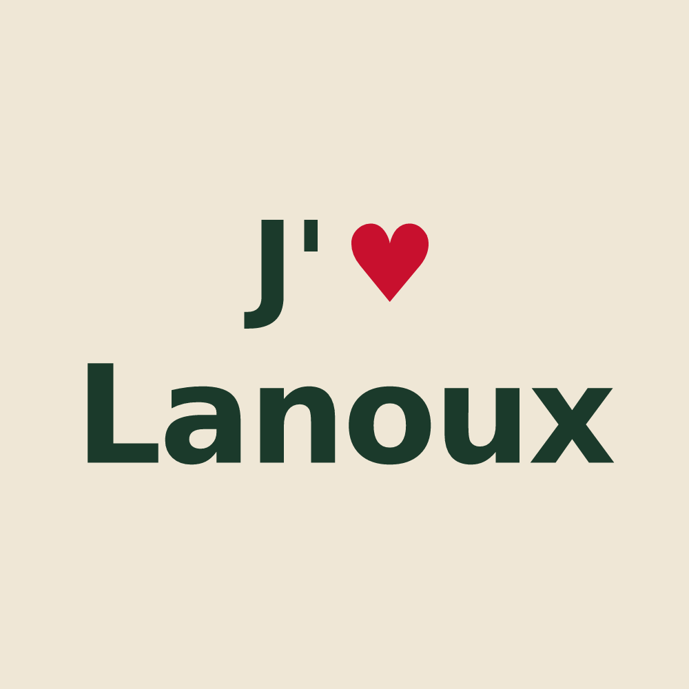 Tote bag personnalisé Lanoux — design J'aime Lanoux