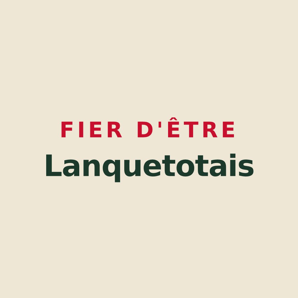 Tote bag « Fier d'être Lanquetotais » — design pour Lanquetot