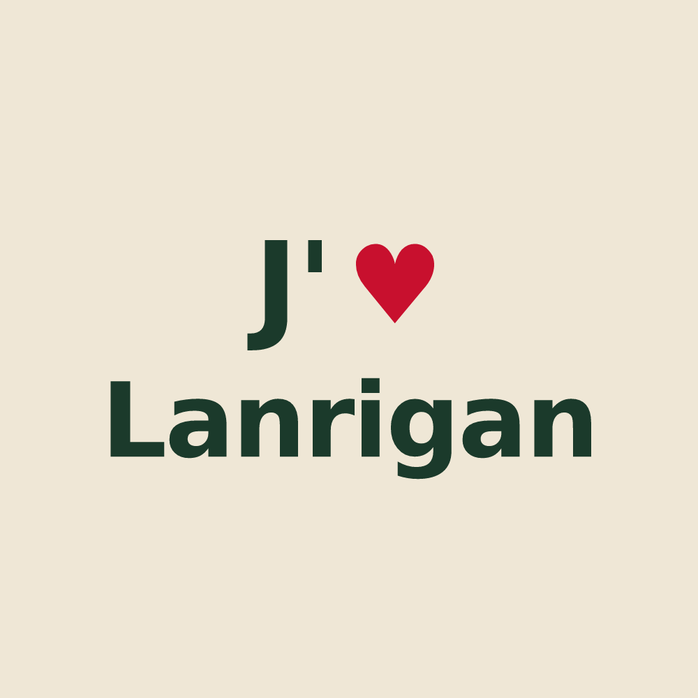 Tote bag personnalisé Lanrigan — design J'aime Lanrigan