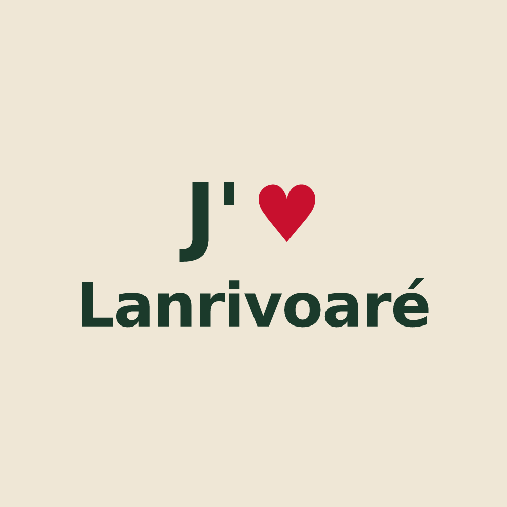 Tote bag personnalisé Lanrivoaré — design J'aime Lanrivoaré