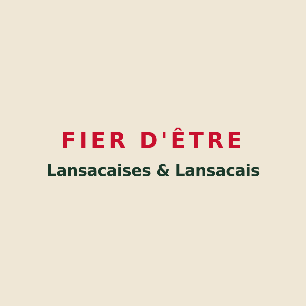 Tote bag « Fier d'être Lansacaises & Lansacais » — design pour Lansac