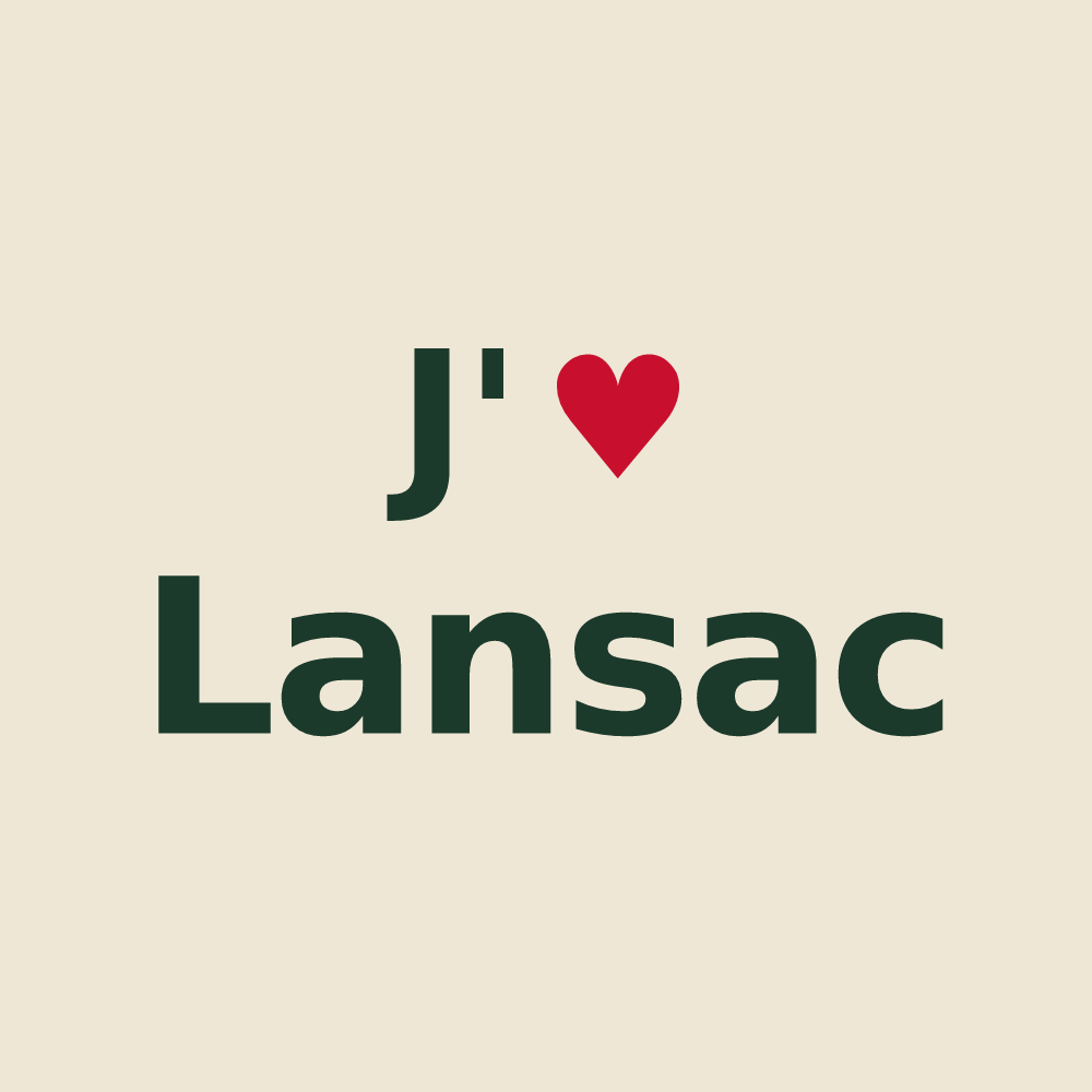 Tote bag personnalisé Lansac — design J'aime Lansac