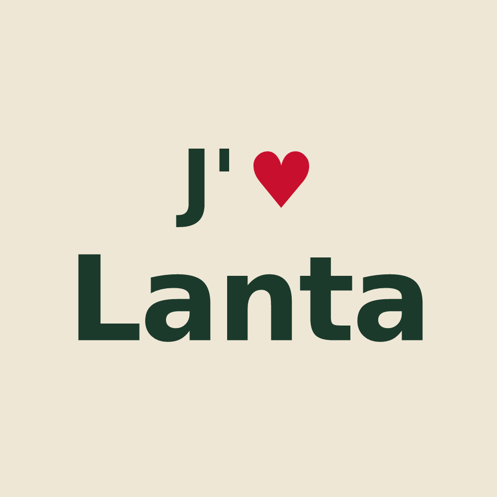 Tote bag personnalisé Lanta — design J'aime Lanta