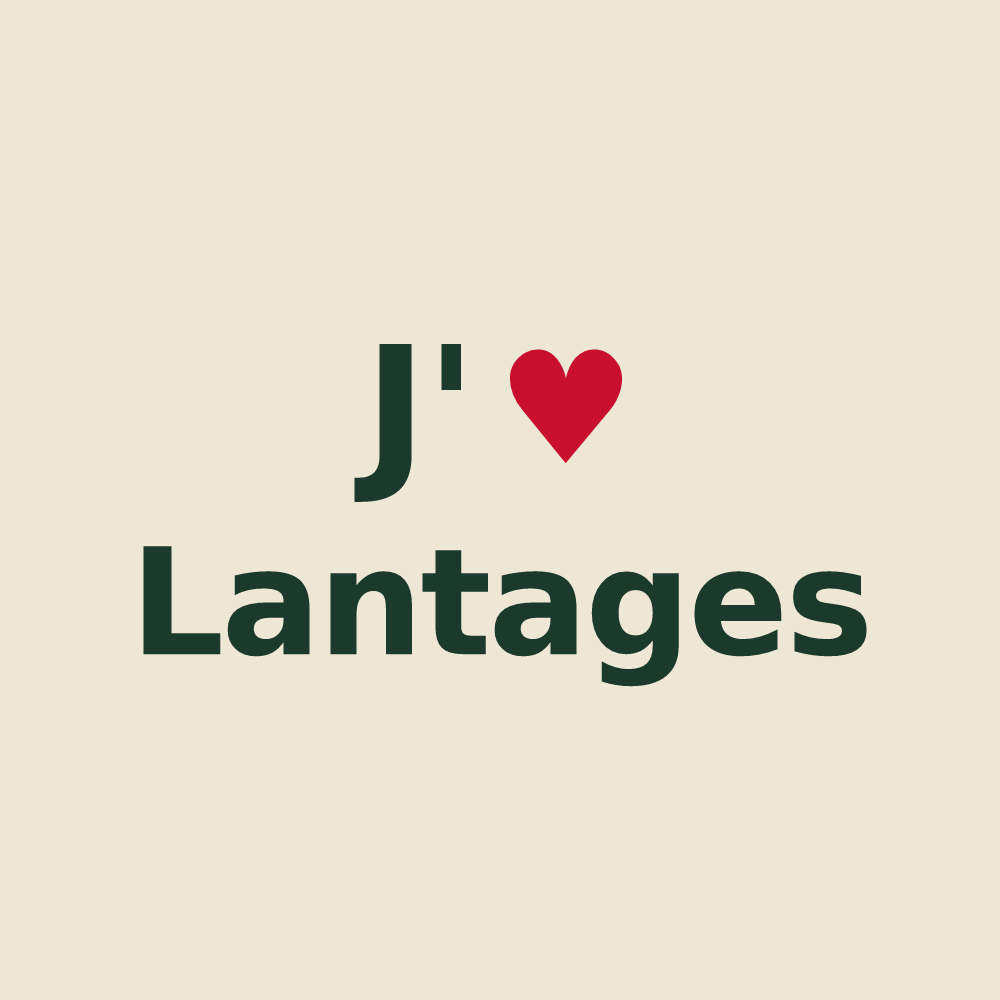 Tote bag personnalisé Lantages — design J'aime Lantages