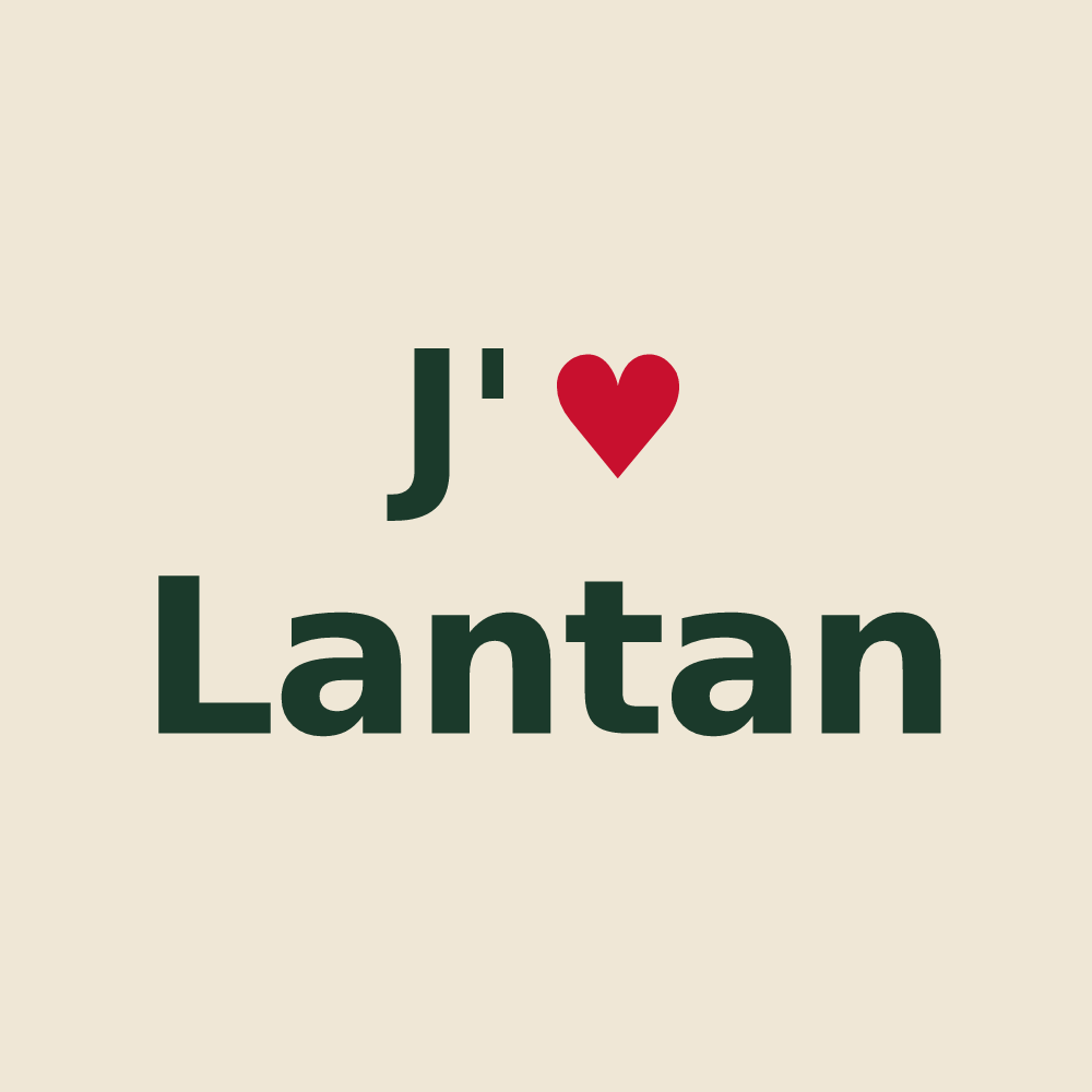 Tote bag personnalisé Lantan — design J'aime Lantan