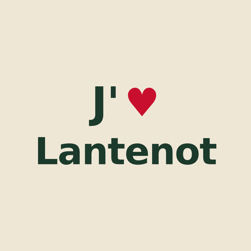 Tote bag personnalisé Lantenot — design J'aime Lantenot