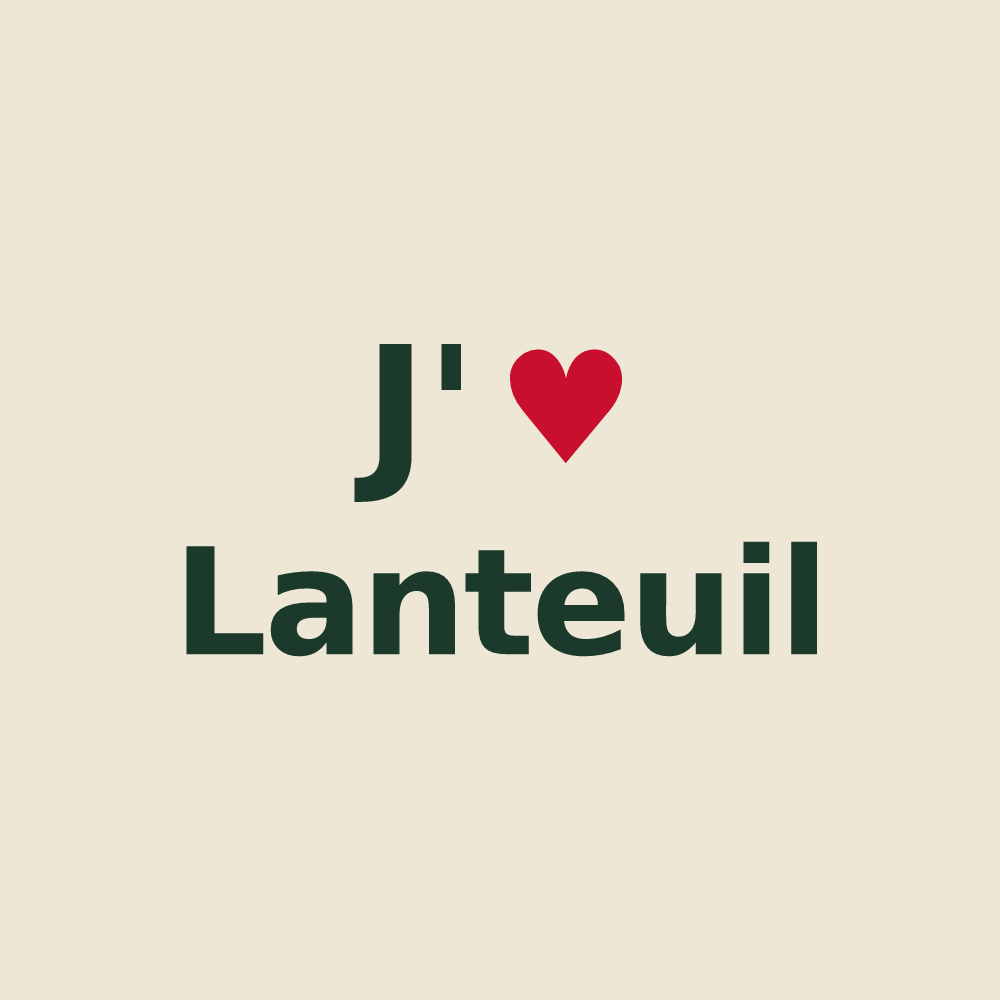 Tote bag personnalisé Lanteuil — design J'aime Lanteuil