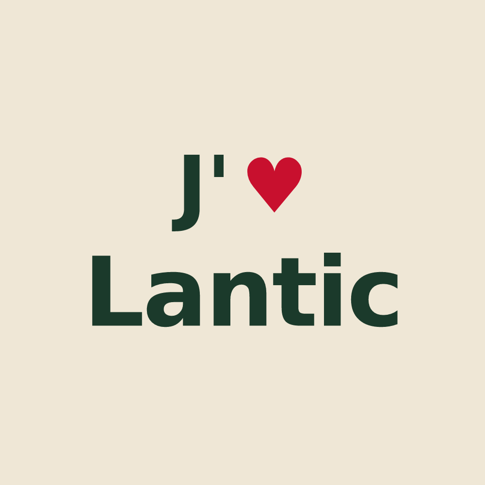 Tote bag personnalisé Lantic — design J'aime Lantic
