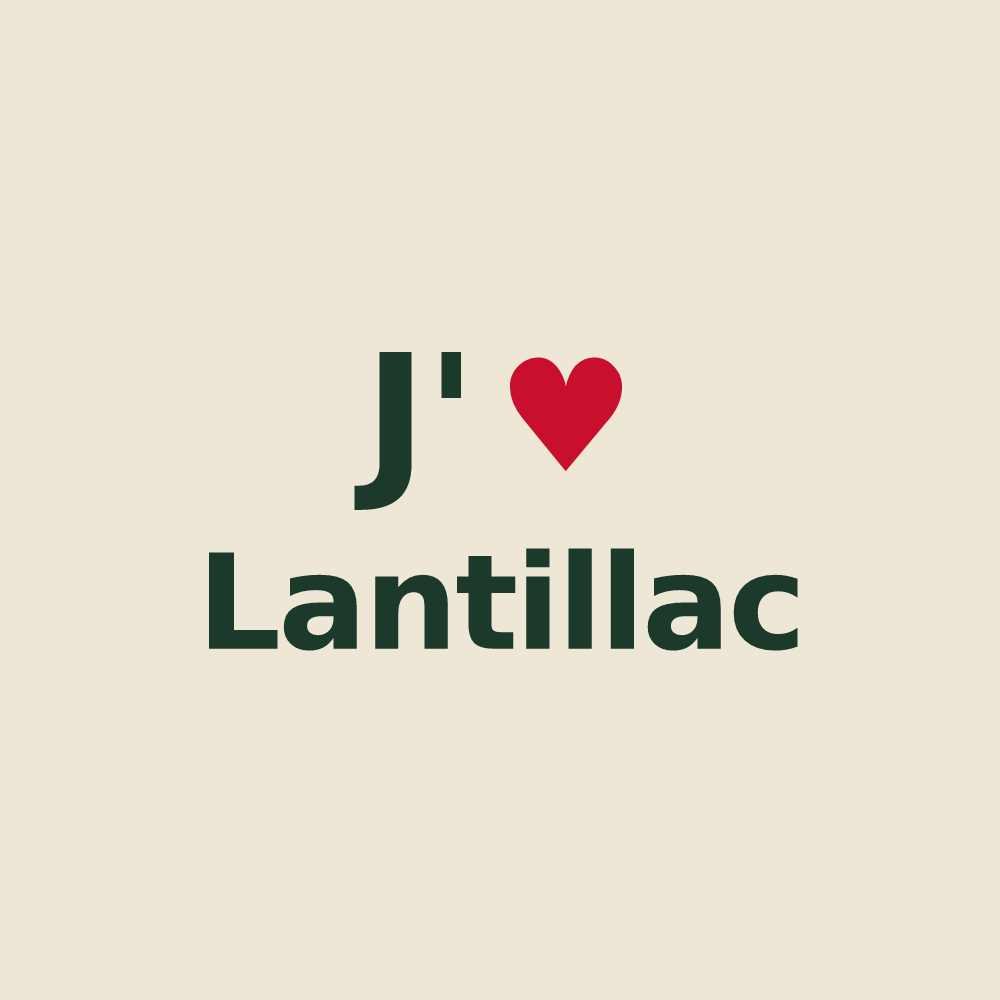 Tote bag personnalisé Lantillac — design J'aime Lantillac