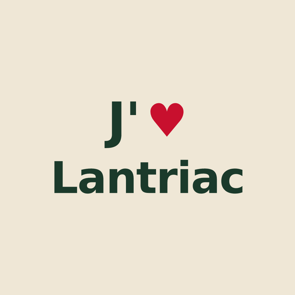 Tote bag personnalisé Lantriac — design J'aime Lantriac