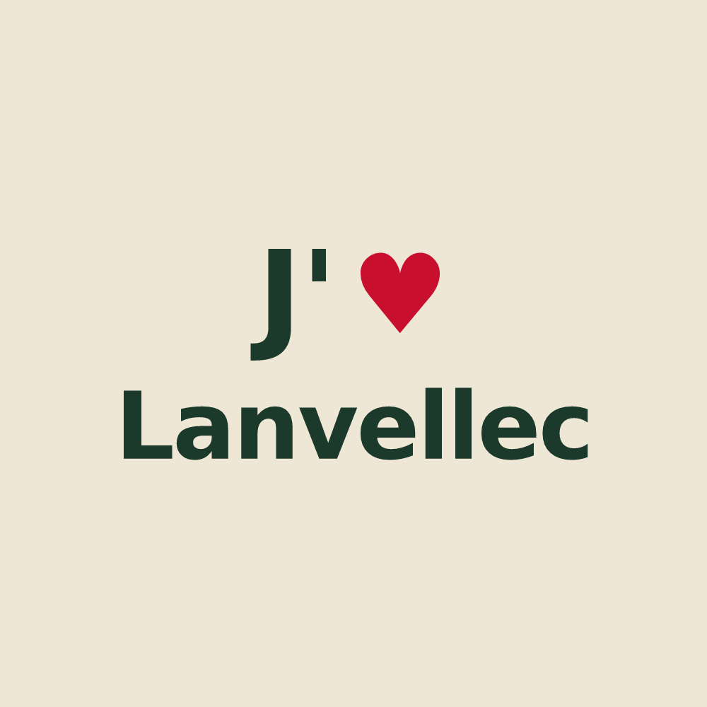 Tote bag personnalisé Lanvellec — design J'aime Lanvellec