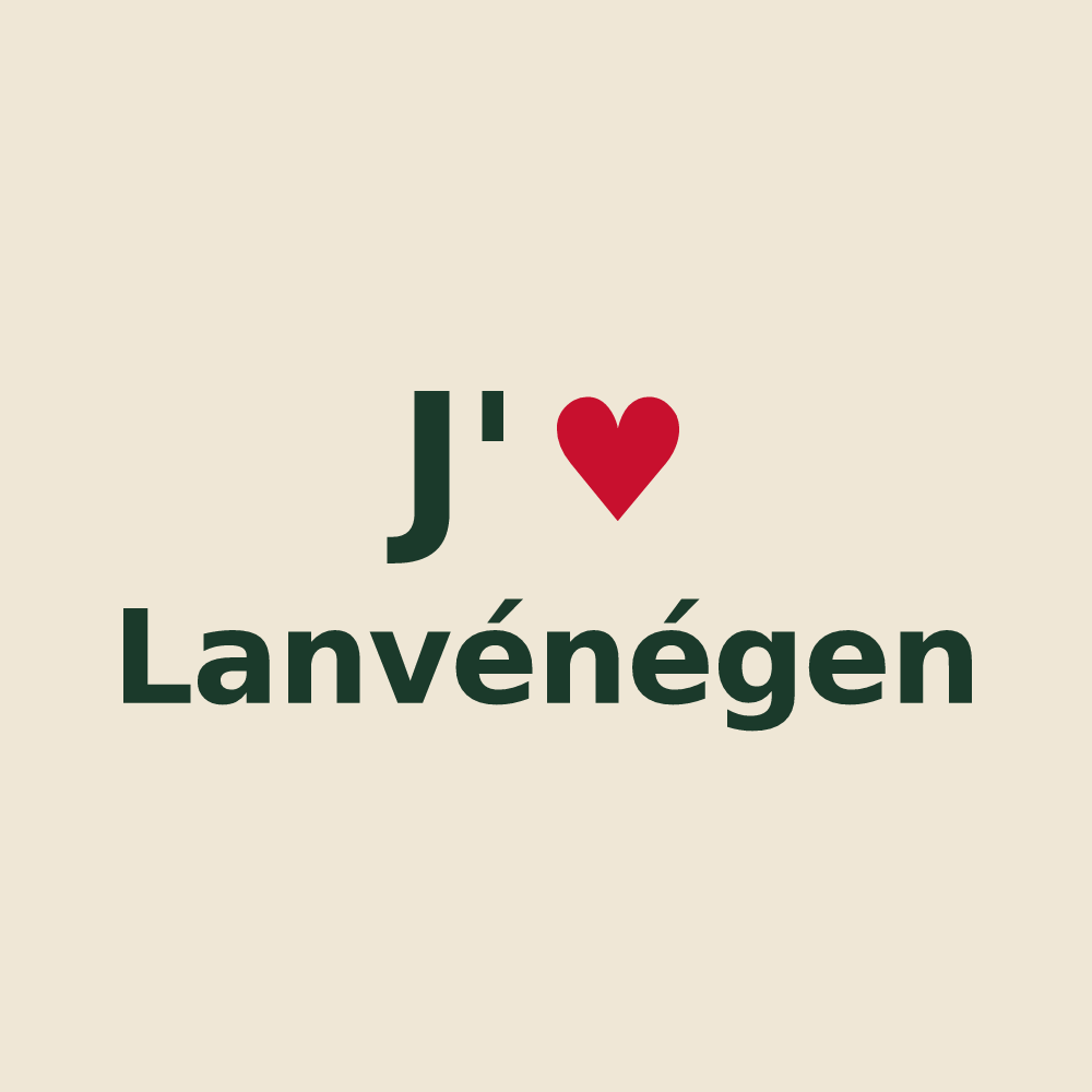 Tote bag personnalisé Lanvénégen — design J'aime Lanvénégen