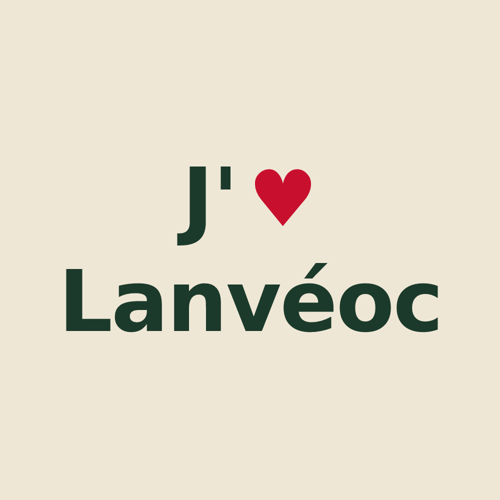 Tote bag personnalisé Lanvéoc — design J'aime Lanvéoc