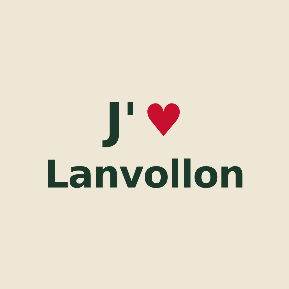 Tote bag personnalisé Lanvollon — design J'aime Lanvollon