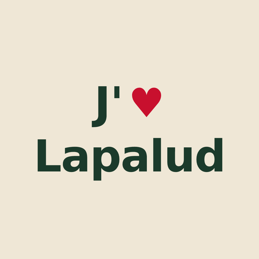 Tote bag personnalisé Lapalud — design J'aime Lapalud