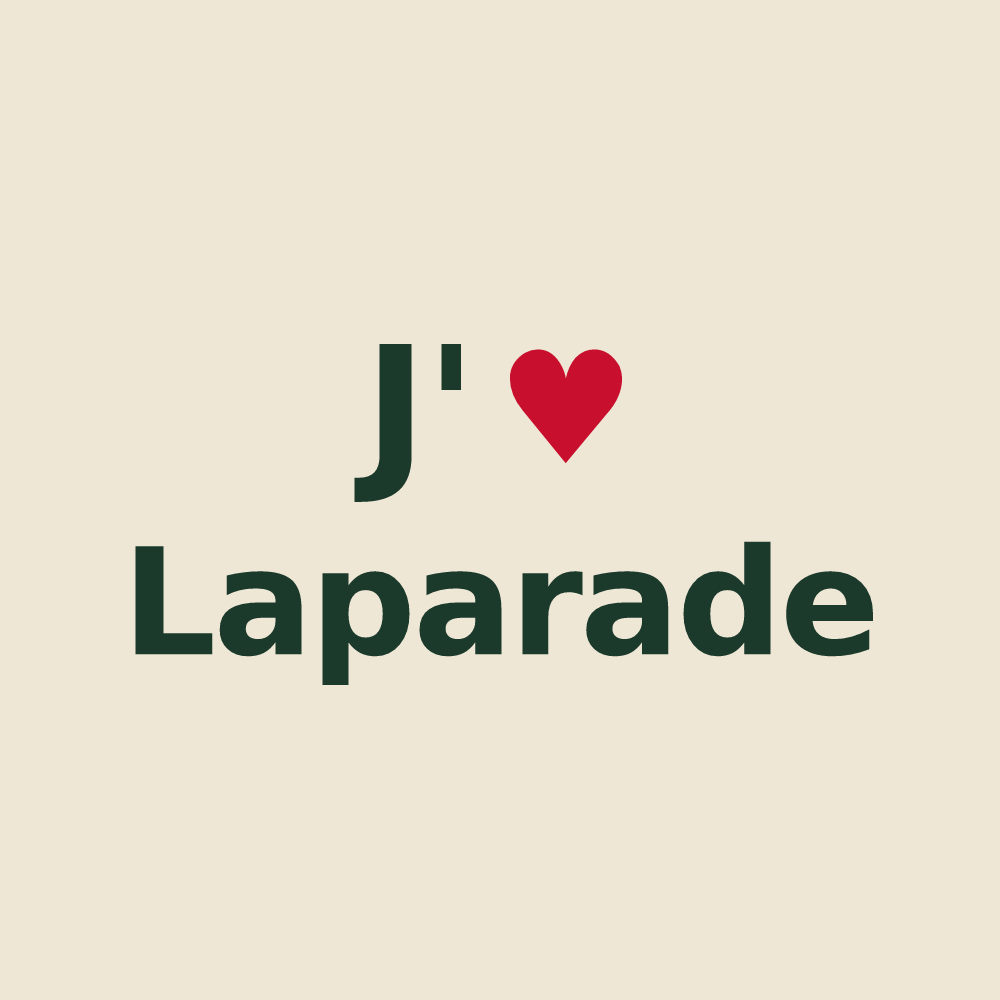 Tote bag personnalisé Laparade — design J'aime Laparade