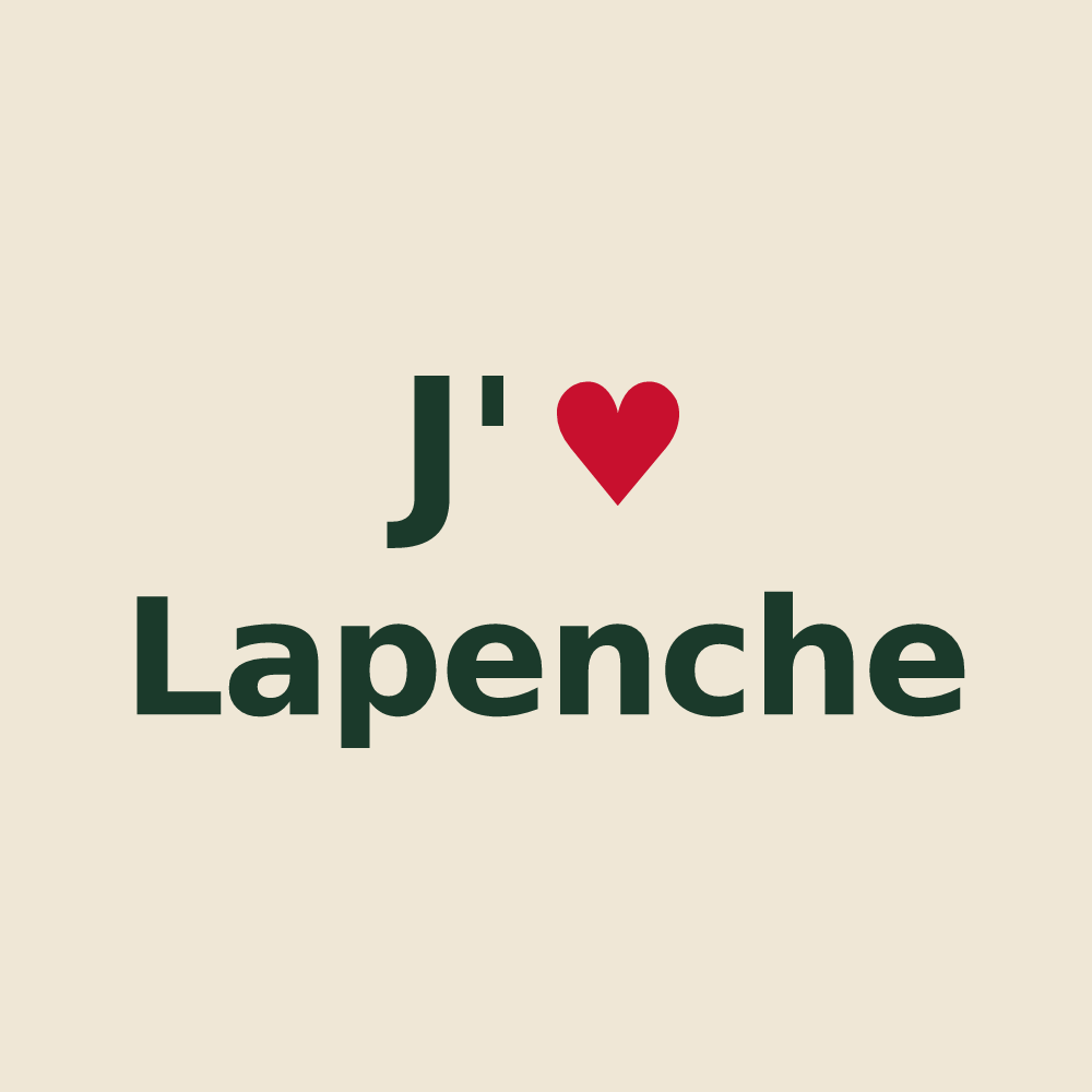 Tote bag personnalisé Lapenche — design J'aime Lapenche