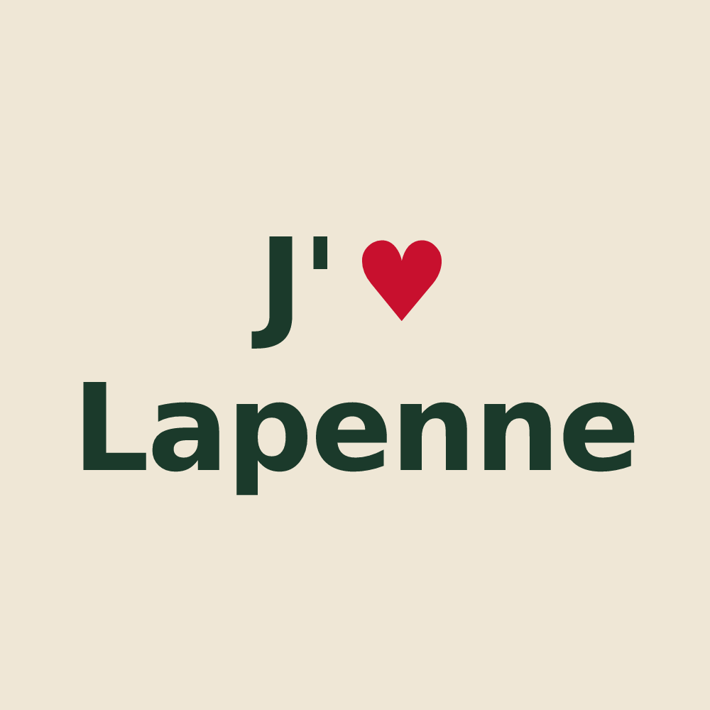 Tote bag personnalisé Lapenne — design J'aime Lapenne
