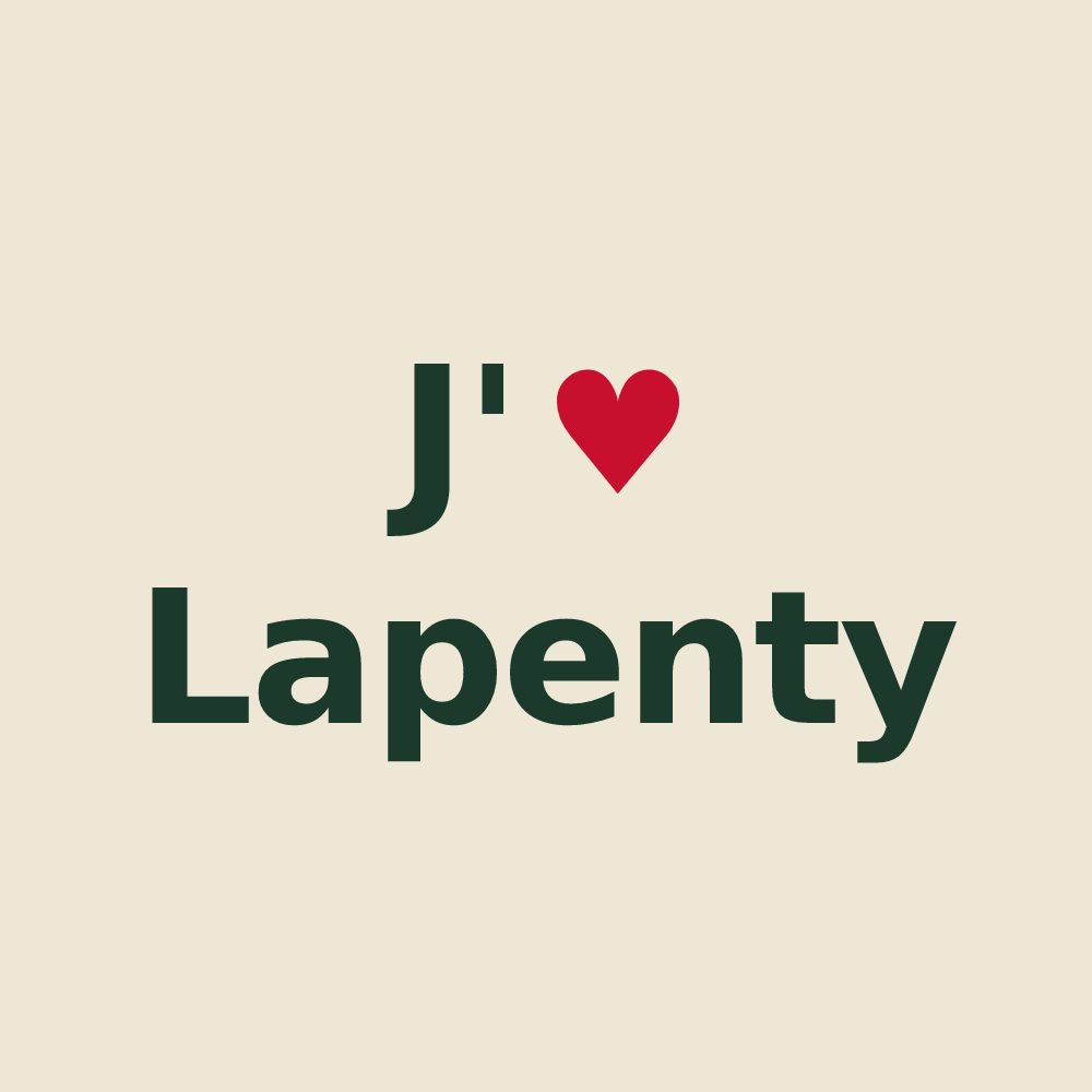 Tote bag personnalisé Lapenty — design J'aime Lapenty