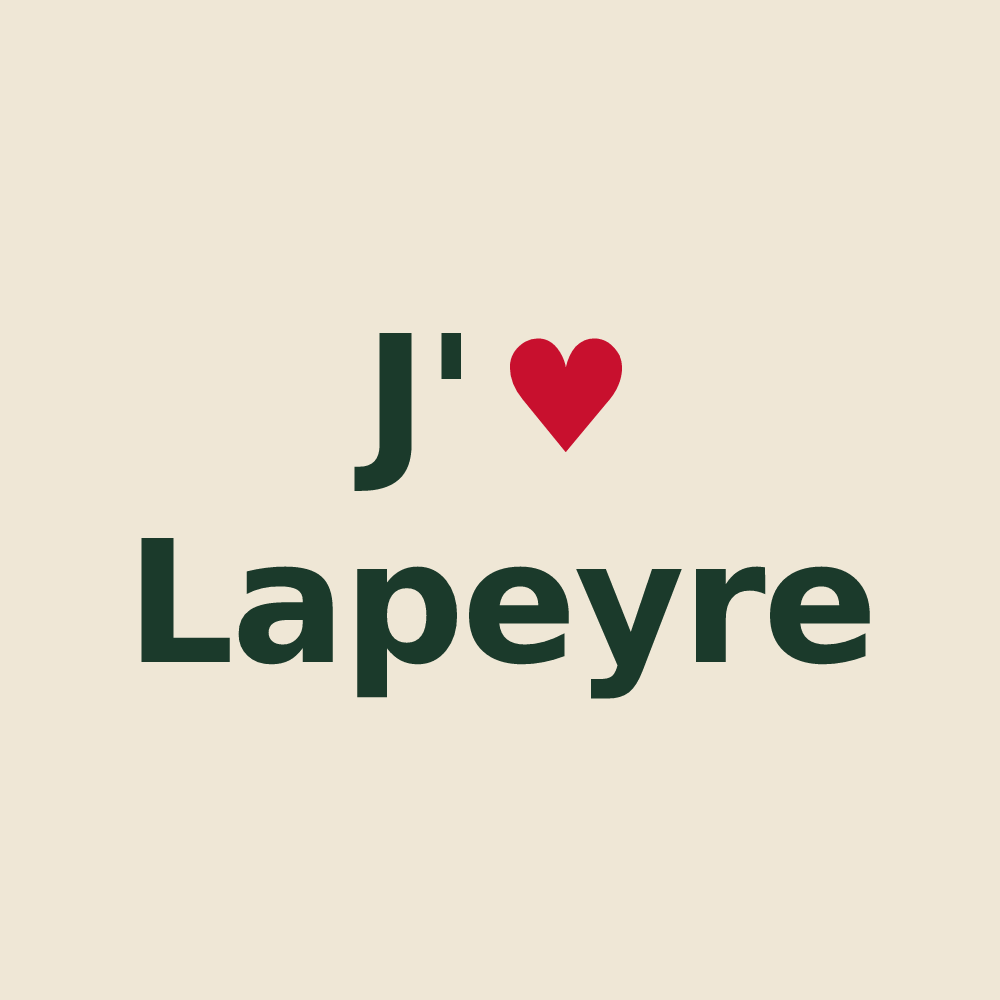 Tote bag personnalisé Lapeyre — design J'aime Lapeyre