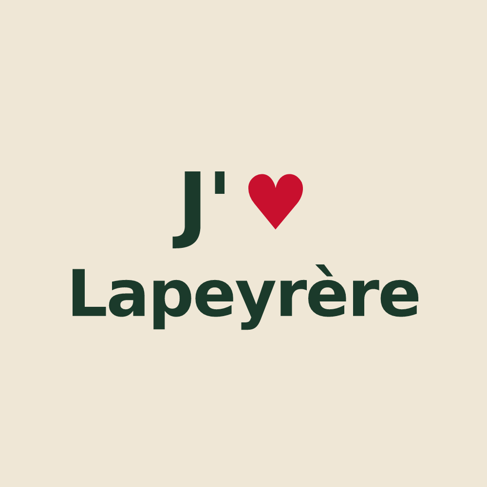 Tote bag personnalisé Lapeyrère — design J'aime Lapeyrère