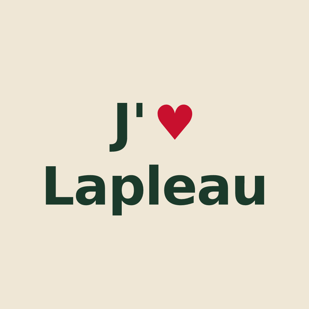 Tote bag personnalisé Lapleau — design J'aime Lapleau