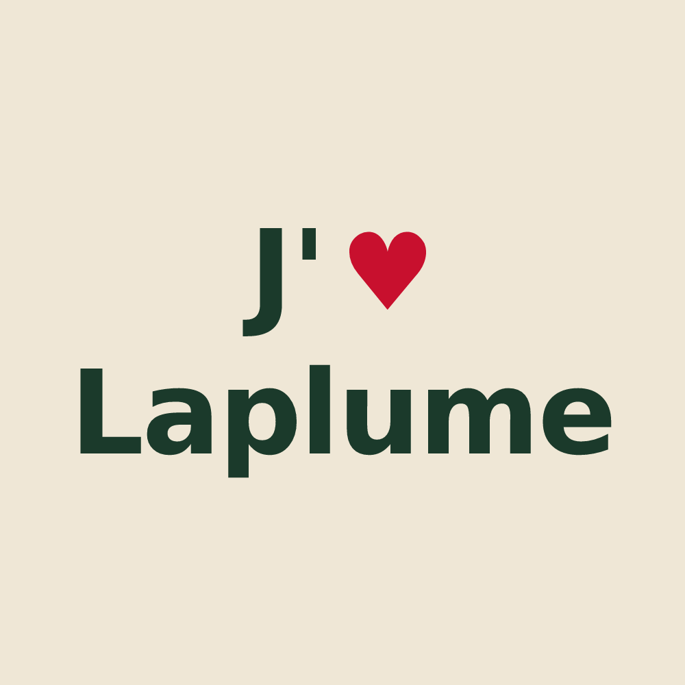 Tote bag personnalisé Laplume — design J'aime Laplume