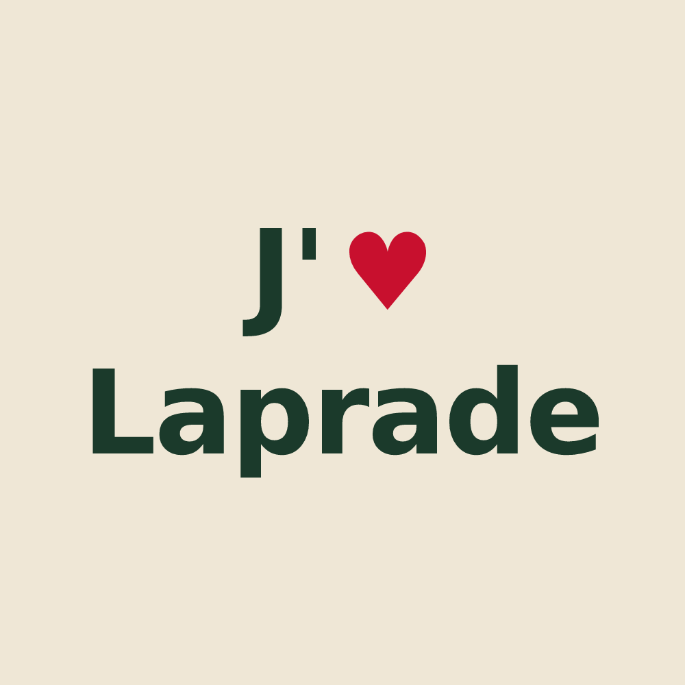 Tote bag personnalisé Laprade — design J'aime Laprade