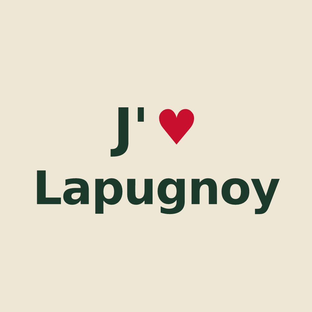 Tote bag personnalisé Lapugnoy — design J'aime Lapugnoy