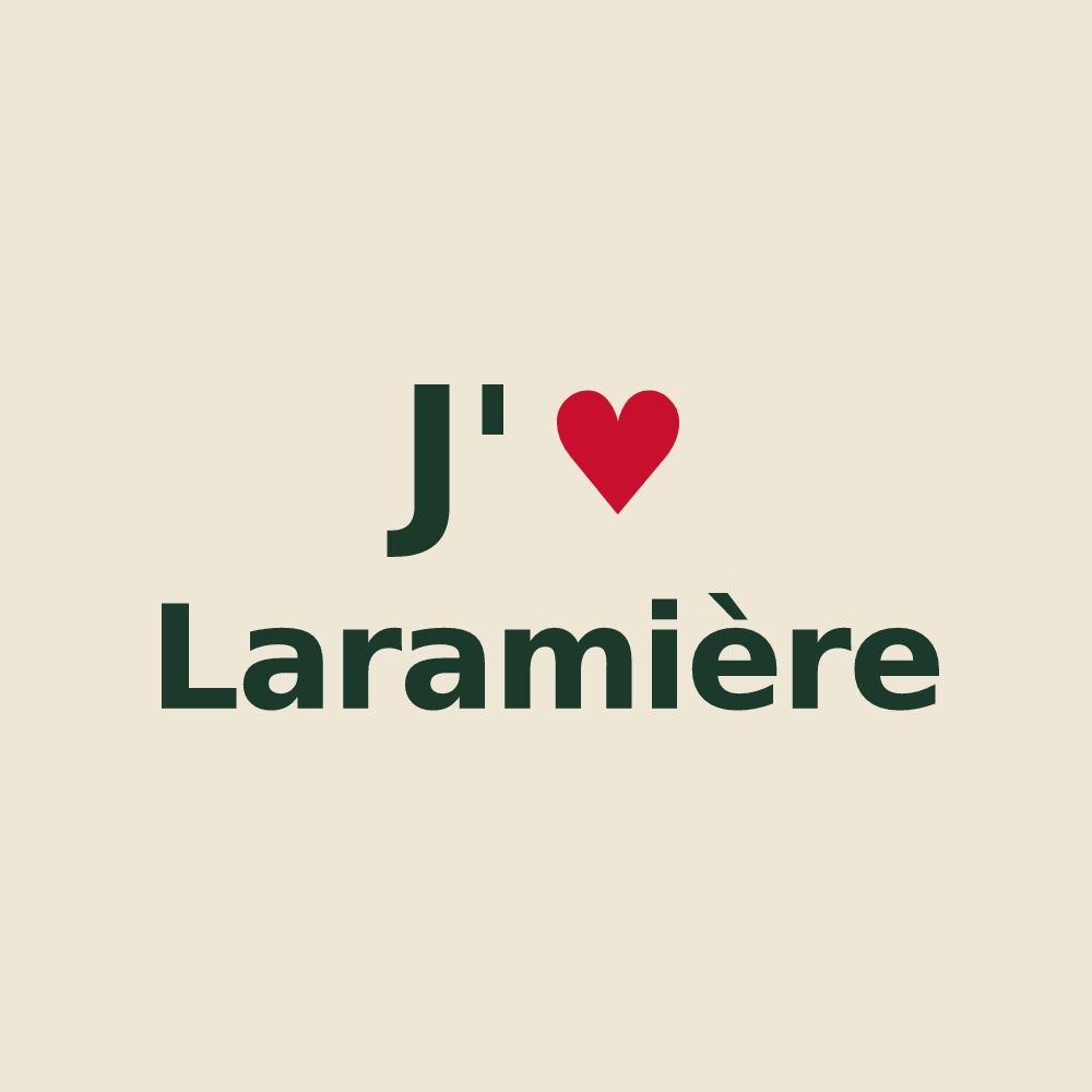 Tote bag personnalisé Laramière — design J'aime Laramière