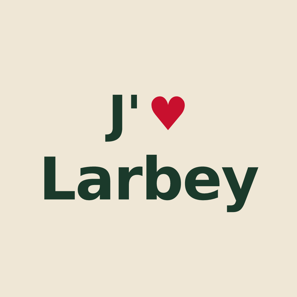 Tote bag personnalisé Larbey — design J'aime Larbey