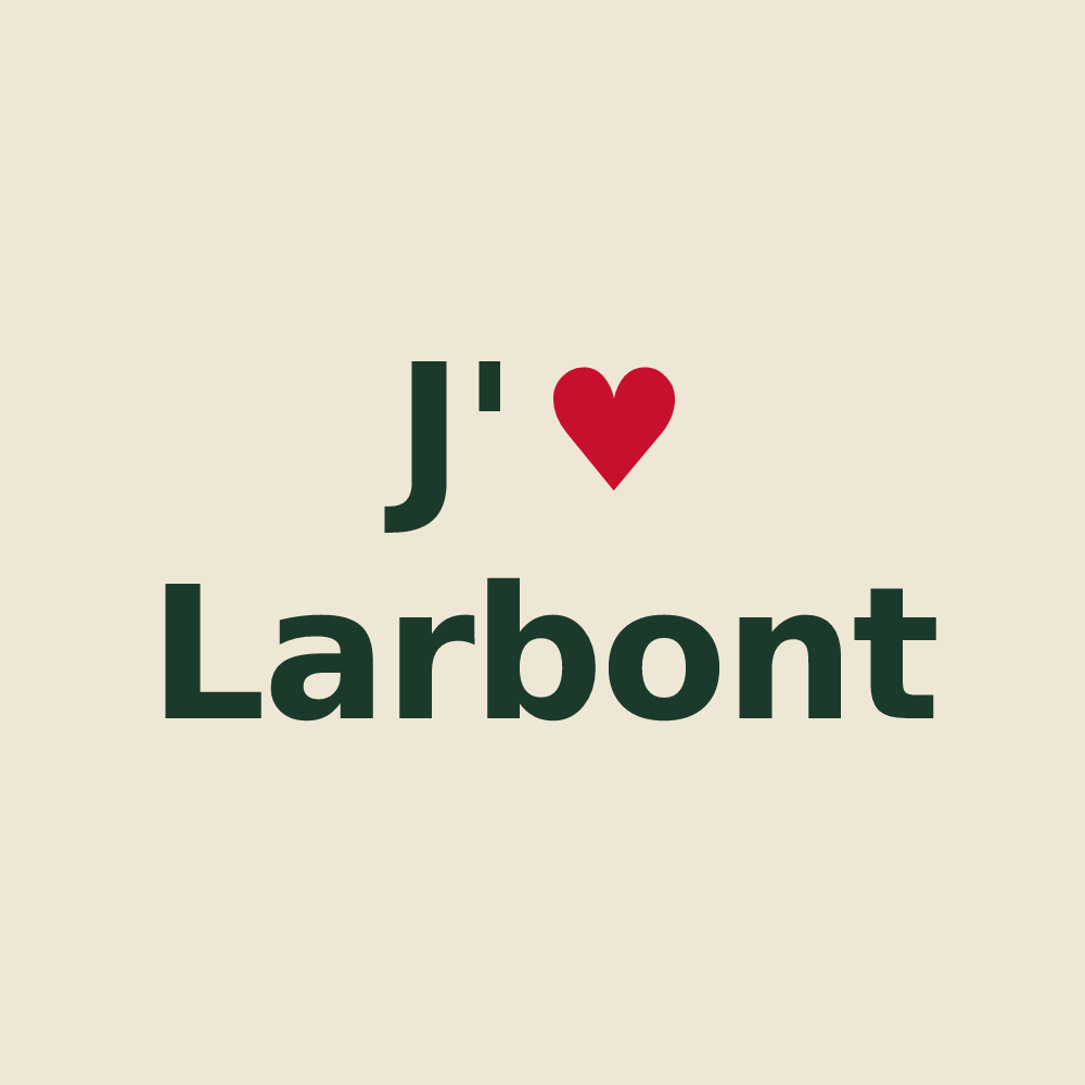 Tote bag personnalisé Larbont — design J'aime Larbont