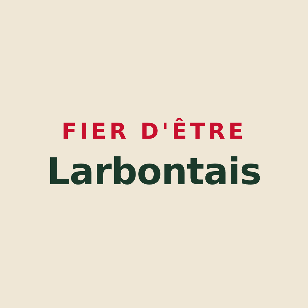 Tote bag « Fier d'être Larbontais » — design pour Larbont