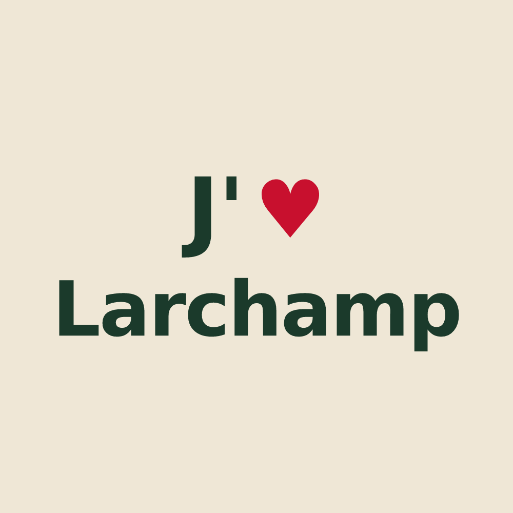 Tote bag personnalisé Larchamp — design J'aime Larchamp